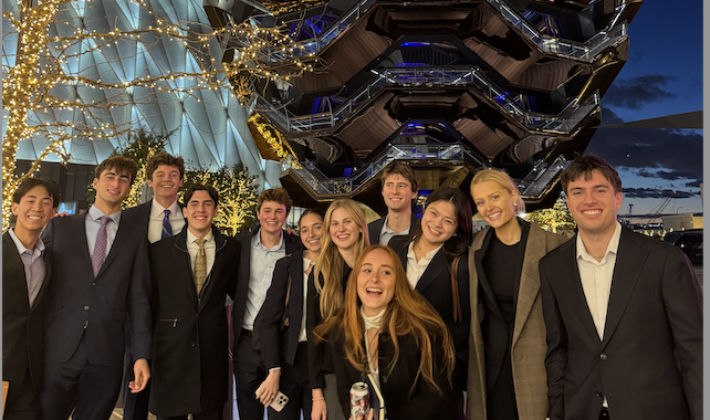 Undergraduates from the Georgetown University Public Real Estate Fund (GUPREF) during their career trek to New York City in November 2025.